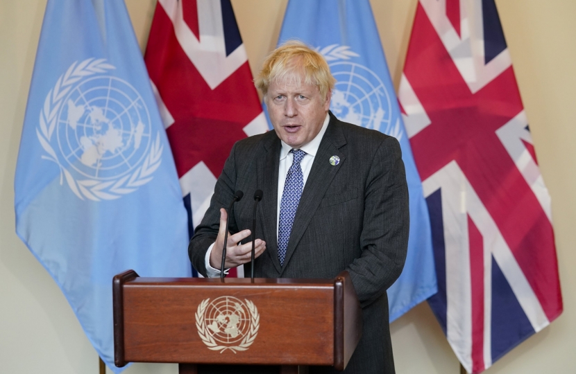 Boris Johnson un climate change James Wild mp