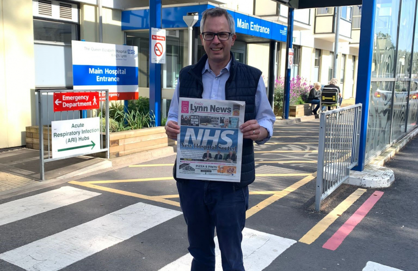 James outside QEH 