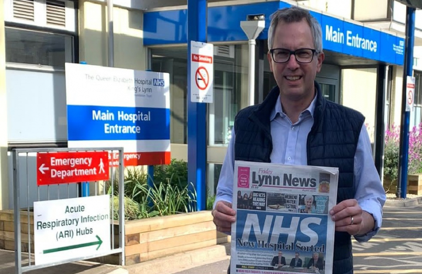 James outside QEH