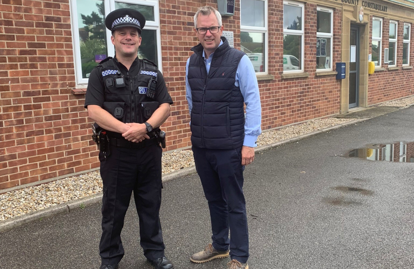 James Wild MP goes on patrol in Hunstanton 