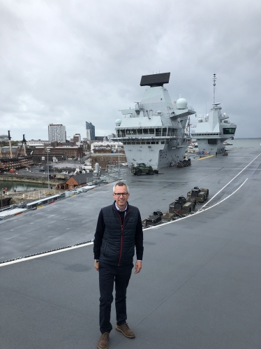 James onboard HMS Prince of Wales