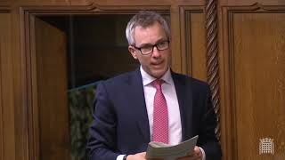 James speaking in the House of Commons